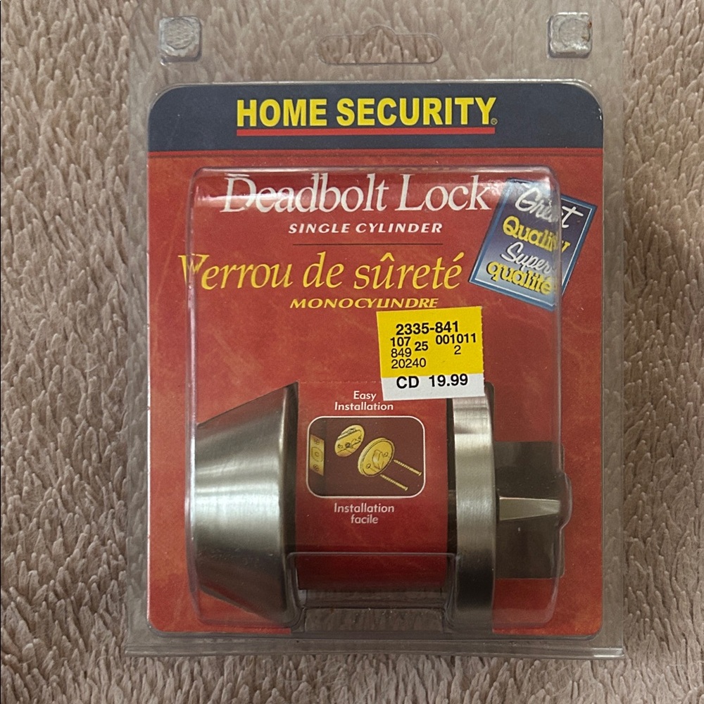Deadbolt Lock Single Cylinder with 2 keys